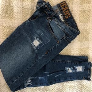 Distressed jeans